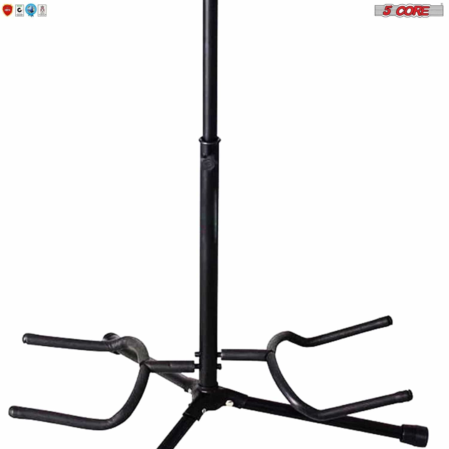 Guitar Stands 5Core Metal Guitar Stand for Acoustic Classic Electric Guitar Detachable Musical Instrument Stand (2 Guitar Holders) Breakthrough-Guitar-Gifts