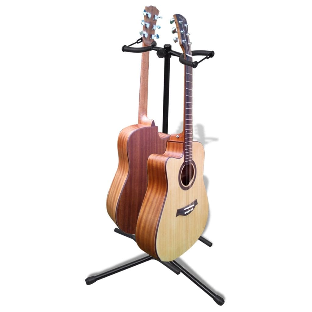 Arts & Entertainment > Hobbies & Creative Arts > Musical Instrument & Orchestra Accessories > String Instrument Accessories > Guitar Accessories vidaXL Adjustable Double Guitar Stand Foldable Breakthrough-Guitar-Gifts