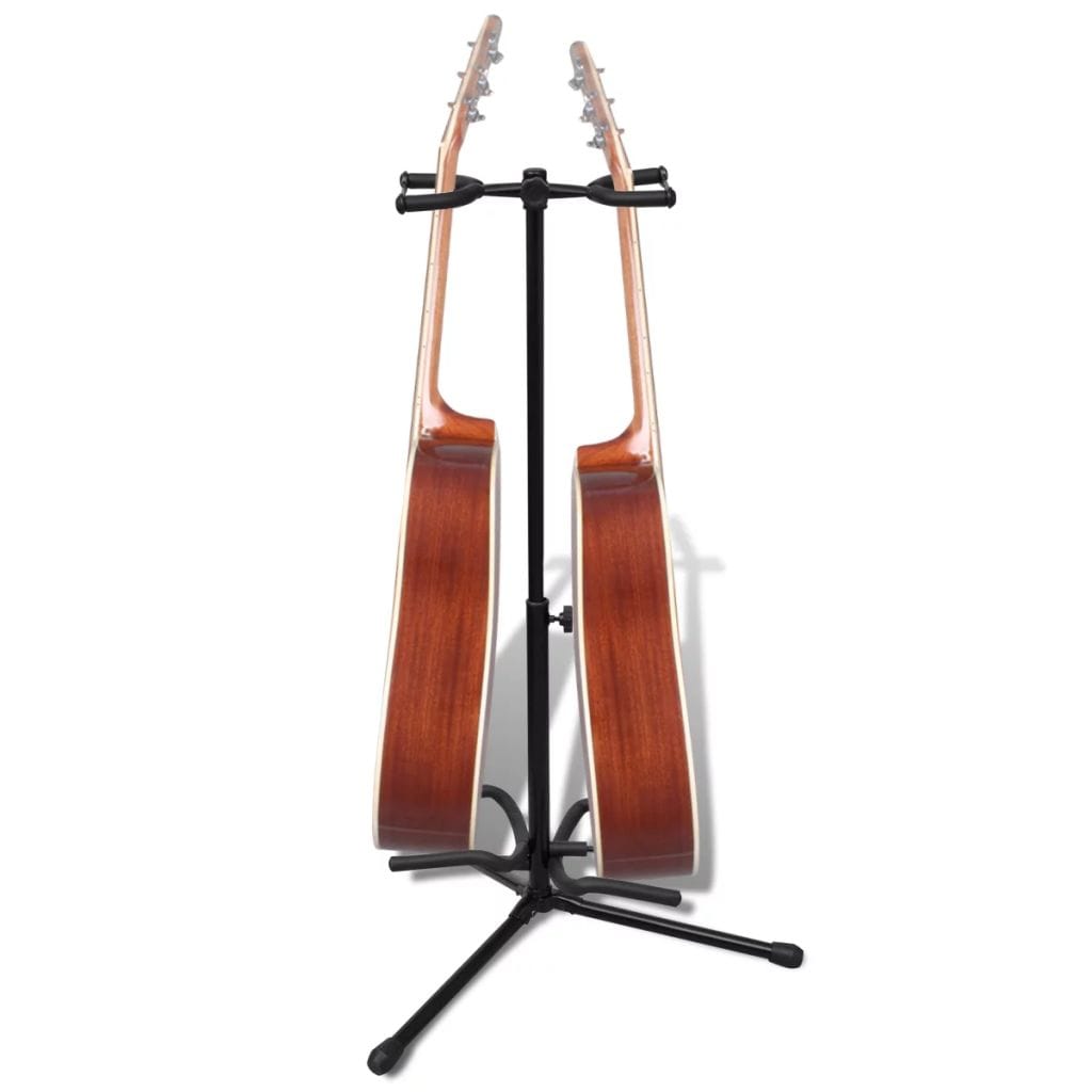 Arts & Entertainment > Hobbies & Creative Arts > Musical Instrument & Orchestra Accessories > String Instrument Accessories > Guitar Accessories vidaXL Adjustable Double Guitar Stand Foldable Breakthrough-Guitar-Gifts
