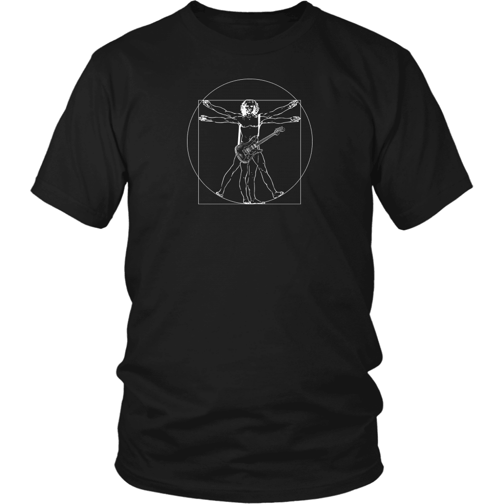 T-shirt District Unisex Shirt / Black / S Vitruvian Man Playing Guitar Breakthrough-Guitar-Gifts